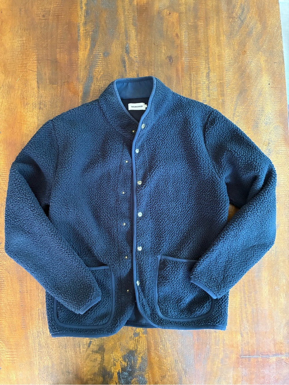 Taylor Stitch The Port Fleece In Navy Polartec Men's Size 40 Medium